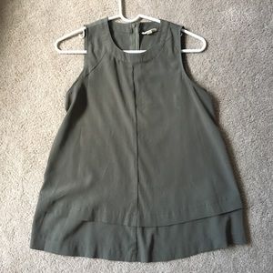 Layered Blouse • Green/Gray • Maison Jules